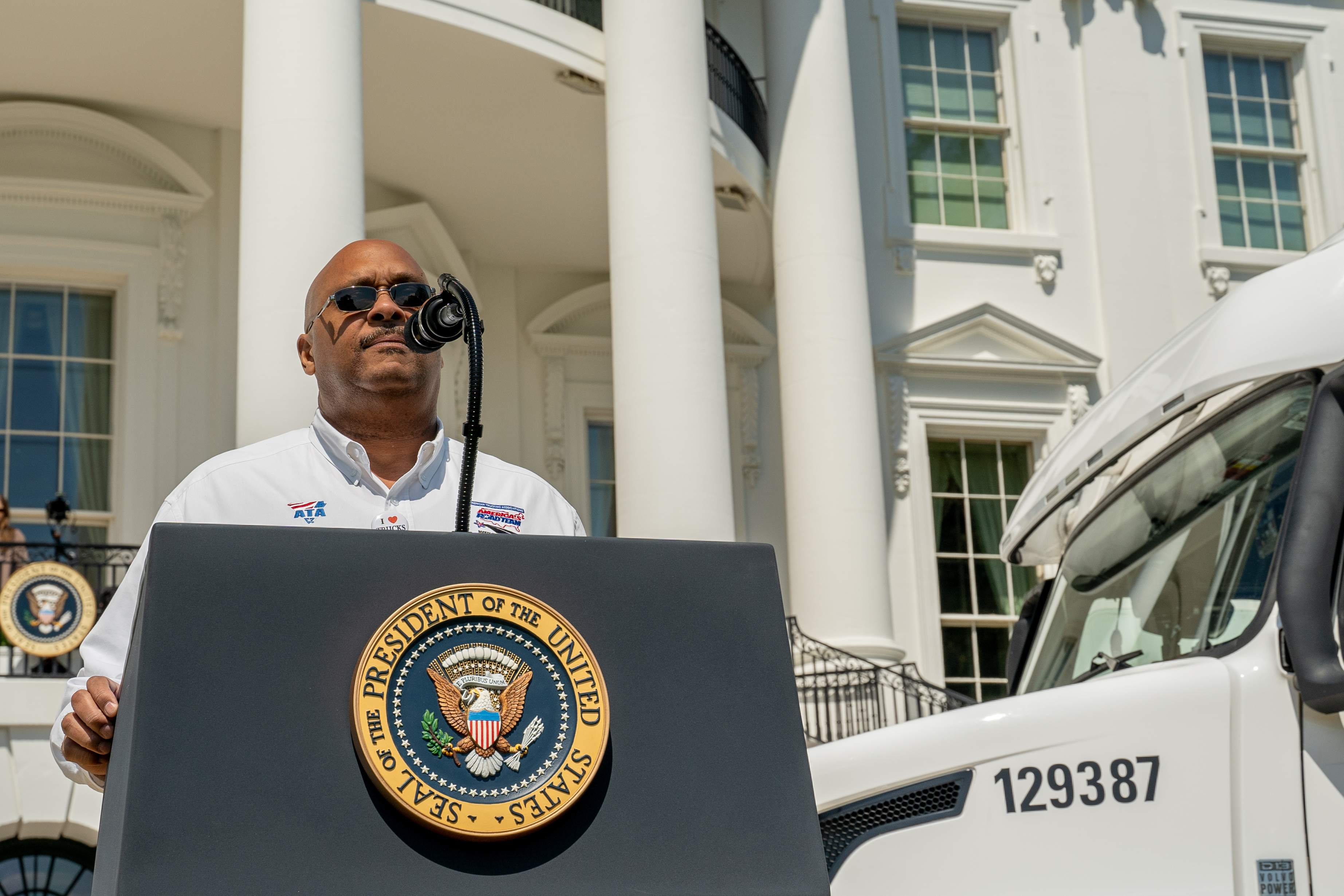 Captain Speaking at the White House