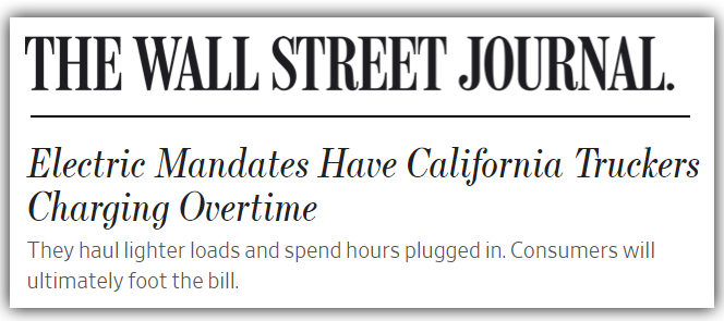 Electric Mandates Have California Truckers Charging Overtime