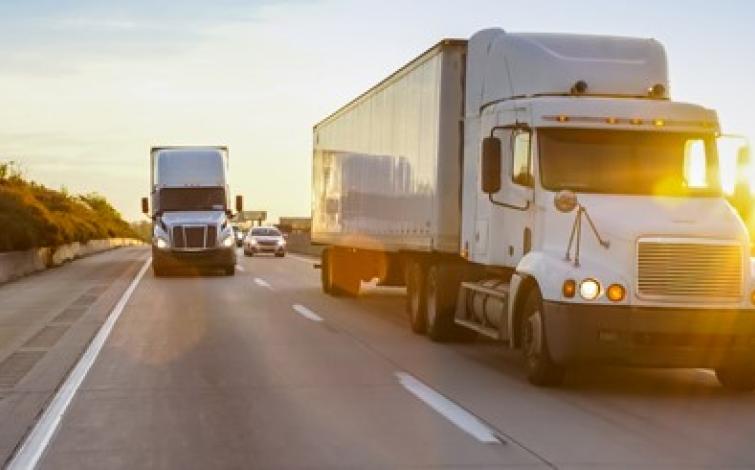 Trucks on Highway